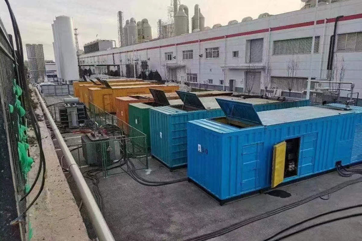 晋中发电机租赁施工现场